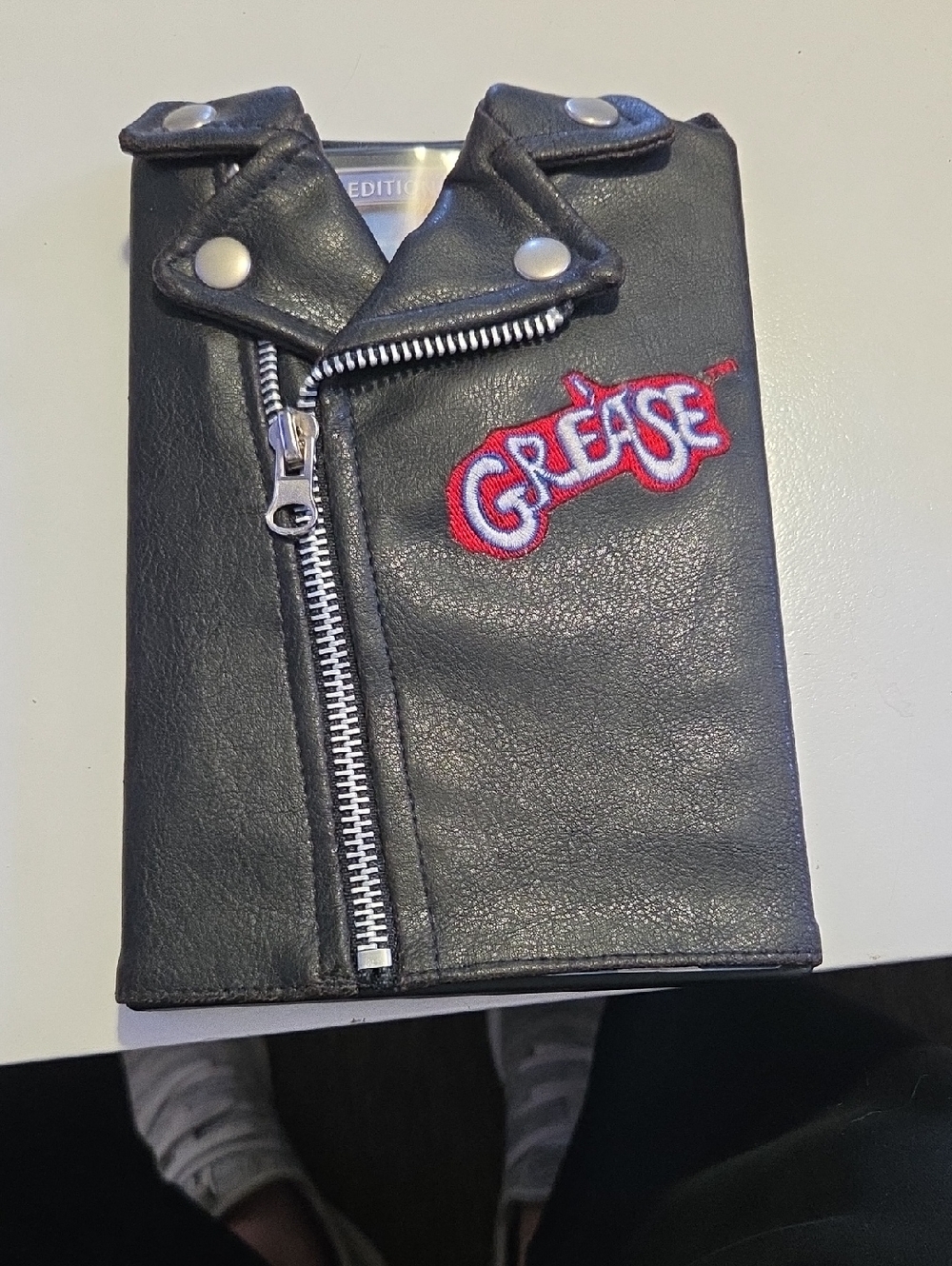 Grease Black Leather Jacket-Style Protective Sleeve